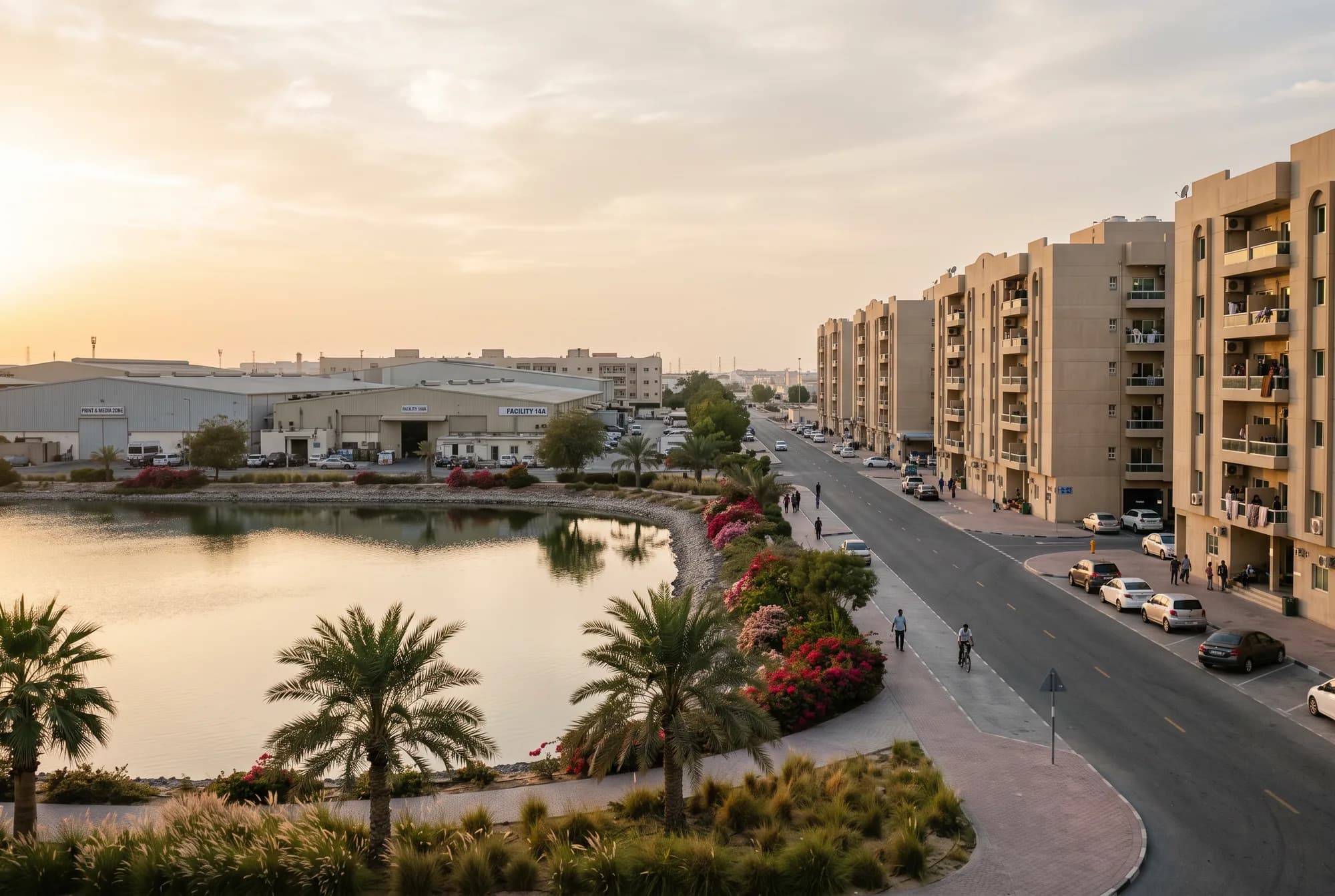 Dubai Production City (IMPZ), Dubai (illustrative view, not a photograph)