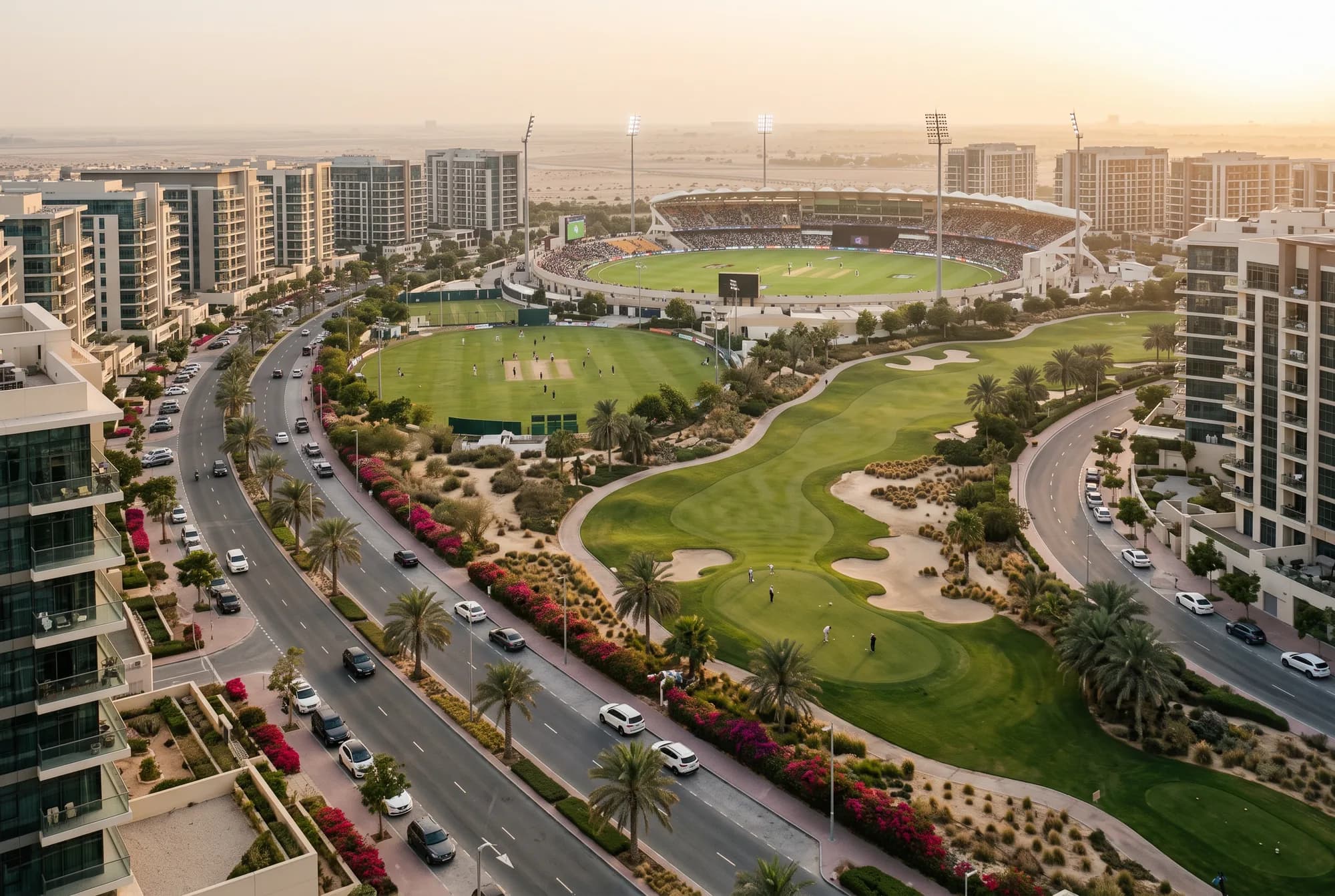 Dubai Sports City, Dubai (illustrative view, not a photograph)